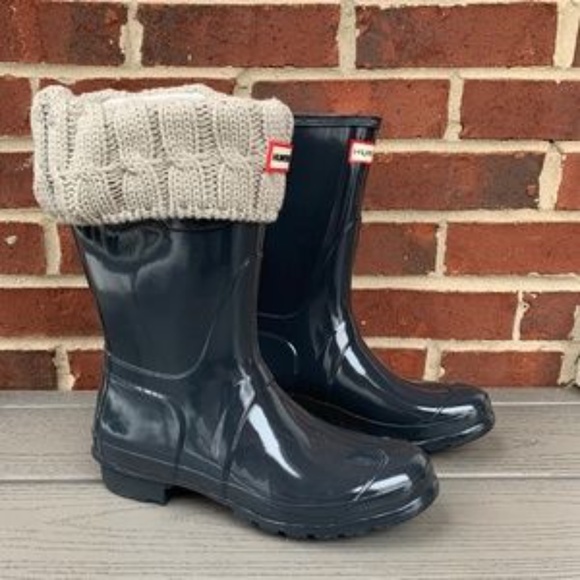 Hunter Original Short Gloss Rain Boots & - Picture 2 of 10
